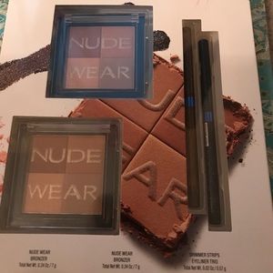 Bronzer and eyeliner